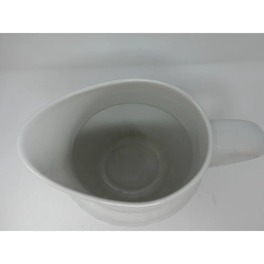 CorningWare Casual China White Ribbed Pitcher 1.5 Qt Tableware Thailand